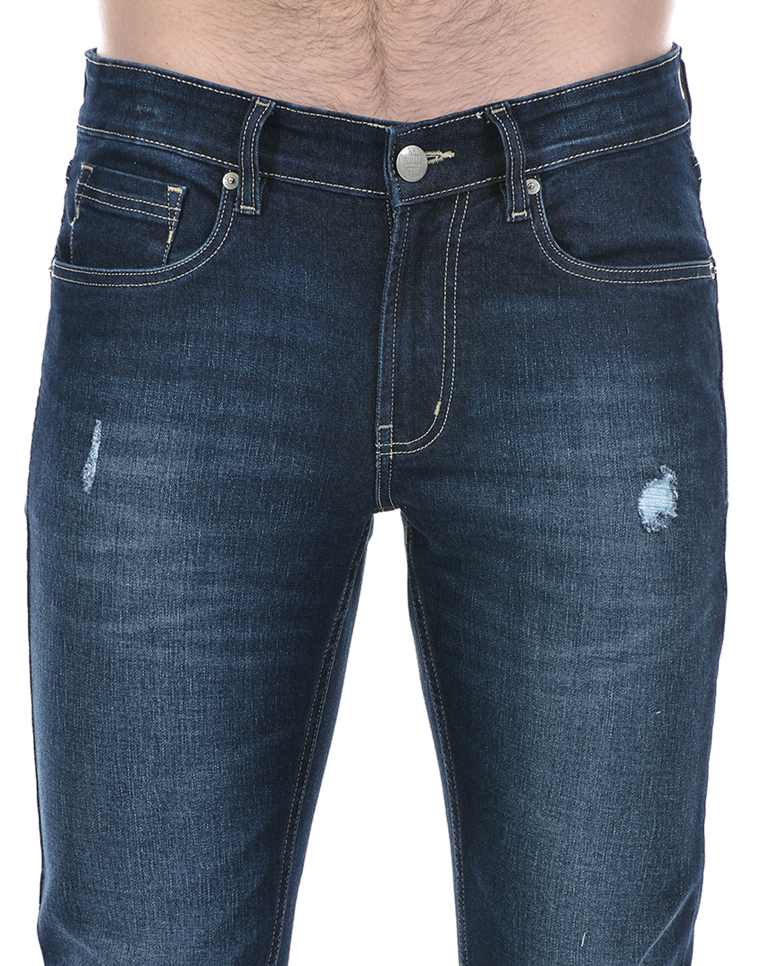 Numero Uno Men Solid Dark Blue Jeans